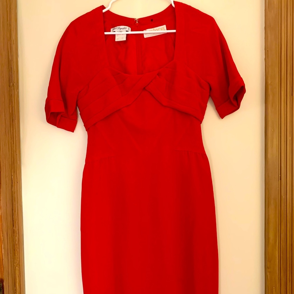 Karl Lagerfeld Red Silk Cocktail Dress